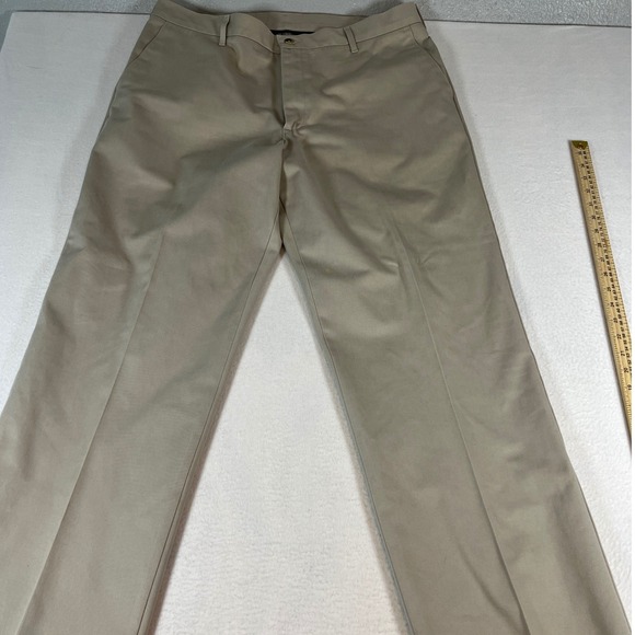 Unbranded Other - Unbranded Chino Pants Mens 38x32 Khaki Excellent Cotton Twill Flat Front Pant